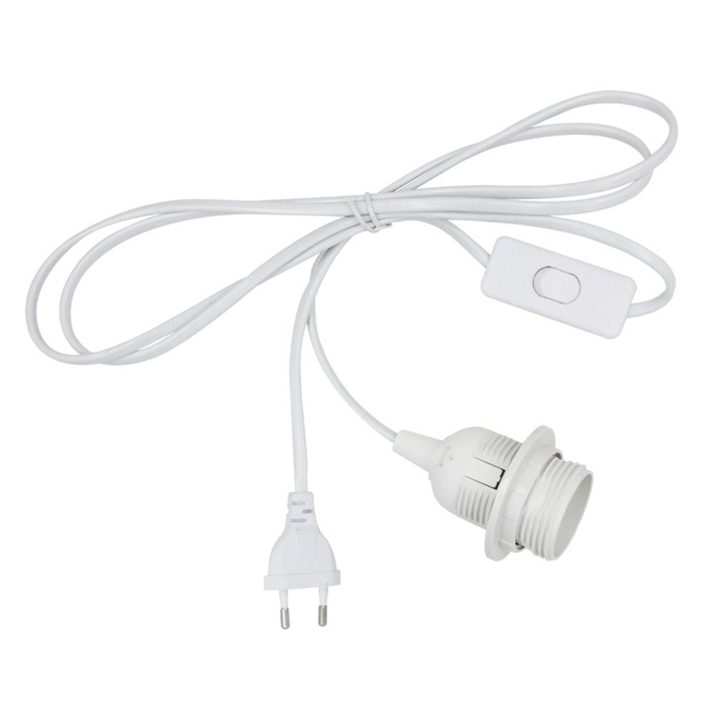 EU US Plug 1.8m Power Cord Cables E17 Full Teeth Lamp Base Holder With Switch Wire For Pendant Led Bulbs Fixture Hang lamp