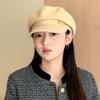 Autumn Winter Women's Octagonal Hat Korean Fashion Bailey Hat Button Duck Tongue Hats British Style Painter Hat