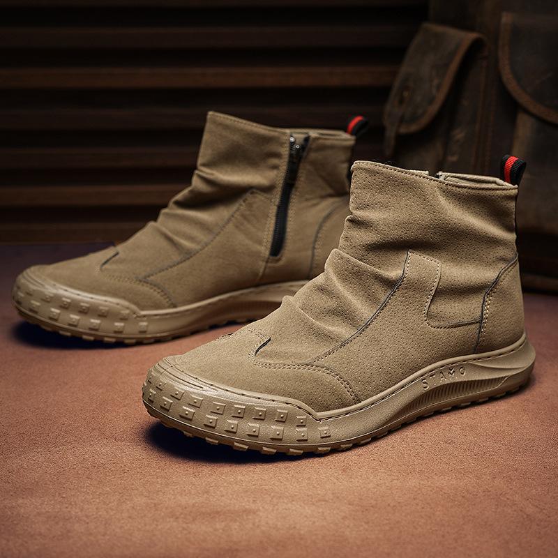 Martin boots men's shoes autumn versatile new high-top waterproof tooling shoes platform British retro men's sports trendy shoes