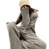 Korean Style Soft and Lazy Style Knitted Suit Autumn and Winter Gentle Round Neck Pullover Sweater Wide Leg Pants Two-piece Set for Women