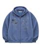 Hoodhood Doodle Alien Zip-Up Hoodie Dust Blue