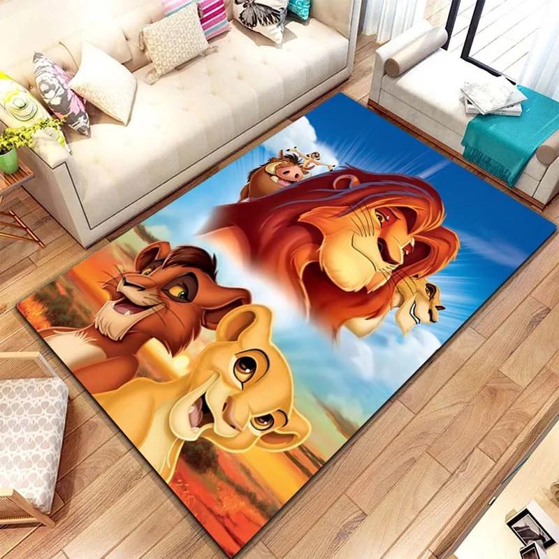 Multiple Sizes Lion King Simba Cartoon Large Area Carpet Rug for LivingRoom Children's Bedroom Sofa Doormat Floor Mat Great Gift