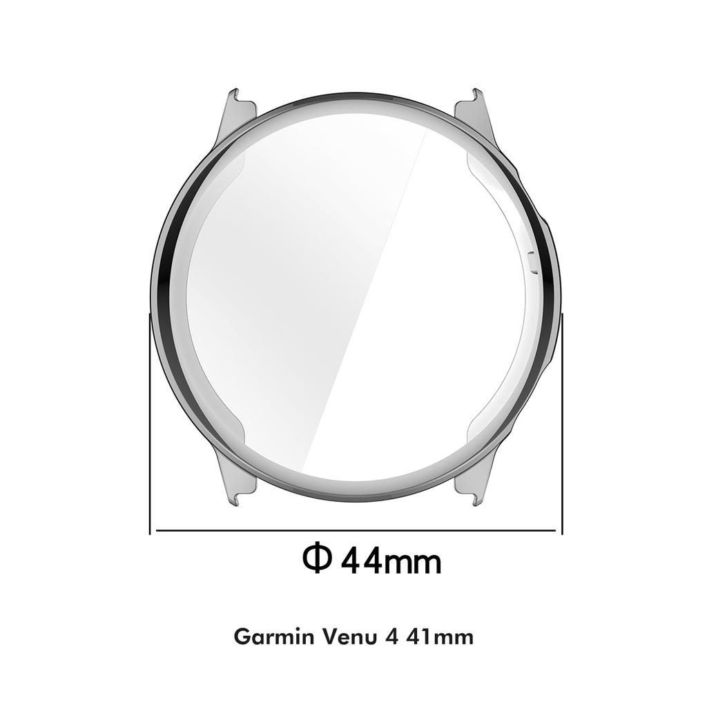 For Garmin Venu 4 41mm TPU Watch Case ENKAY HAT PRINCE Electroplating Watch Cover with Screen Protector