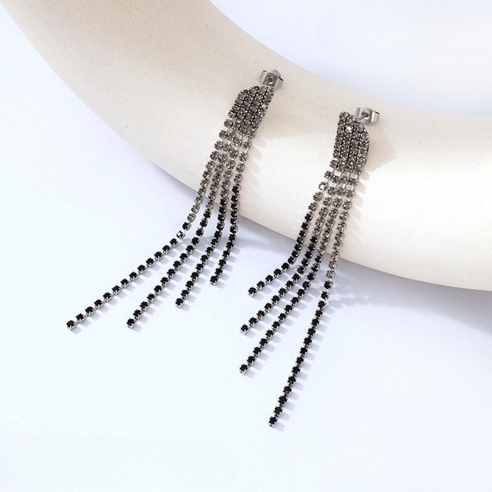 European and American style fringed long earrings, earrings, light luxury earrings for women