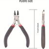 3 in 1 Jewelry Pliers Set with Side Cutting Round Nose Pliers Flat Nose Pliers Polishing Tools Equipment for Crafts Supplies