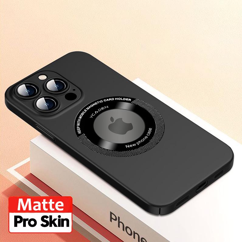 Magnetic For Magsafe Logo Hole Case For Iphone 14 13 12 11 Pro Max Wireless Charging Camera Film Protector Hard Pc Cover 14 Pro