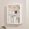 Wandmontierter, bohrfreier, staubdichter Badezimmer-Hautpflege-Organizer