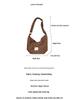 6225 Korean Style Corduroy Bow Crossbody Canvas Bag - Single Shoulder, Early Spring Edition