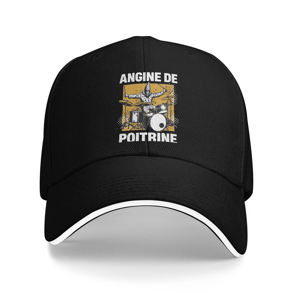 Metal Angine De Poitrine Rock Music Baseball Cap Hip Hop  Sandwich Hat Unisex Women Breathable Dad Hat Outdoor