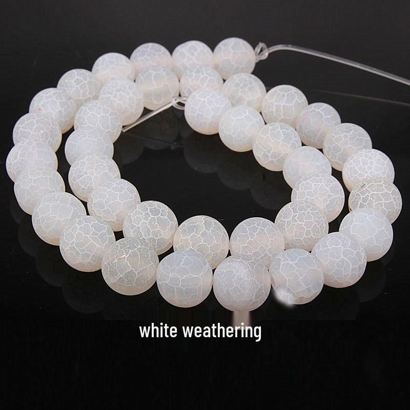 Natural Weathered Agate Frosted Beads for DIY Jewelry Accessories