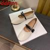 Fashion Luxury Footwear Female Buckle Strap Ladies Mary Janes Flats Shallow Shoes Fashion Round Toe Women Flats Lolita Shoes