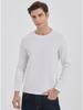 190g Double-sided Liquid Ammonia Mercerized Cotton T-shirt Business Casual Youth Premium Pure Cotton Long-sleeve T-shirt Minimalist Tops