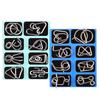 16pcs/Set Metal Brain Teaser Puzzles Interlock Unlock Ring Fun Metal Chinese Ring Puzzle Intelligent Brain Teaser for Kids Adult