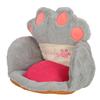 Cute Cat Paw Cushion Half Surrounded Office Chair Pillow Floor Cushion Pad for Bedroom Living Room Cafe Dorm Decor Grey