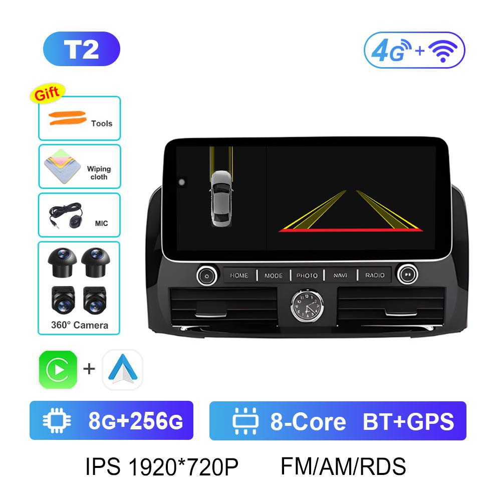 Android Auto Wireless Carplay for Toyota Prado 2004 2005 2006 2007 - 2009 DSP Stereo Cooling Fan Autoradio Touch Screen No 2 Din