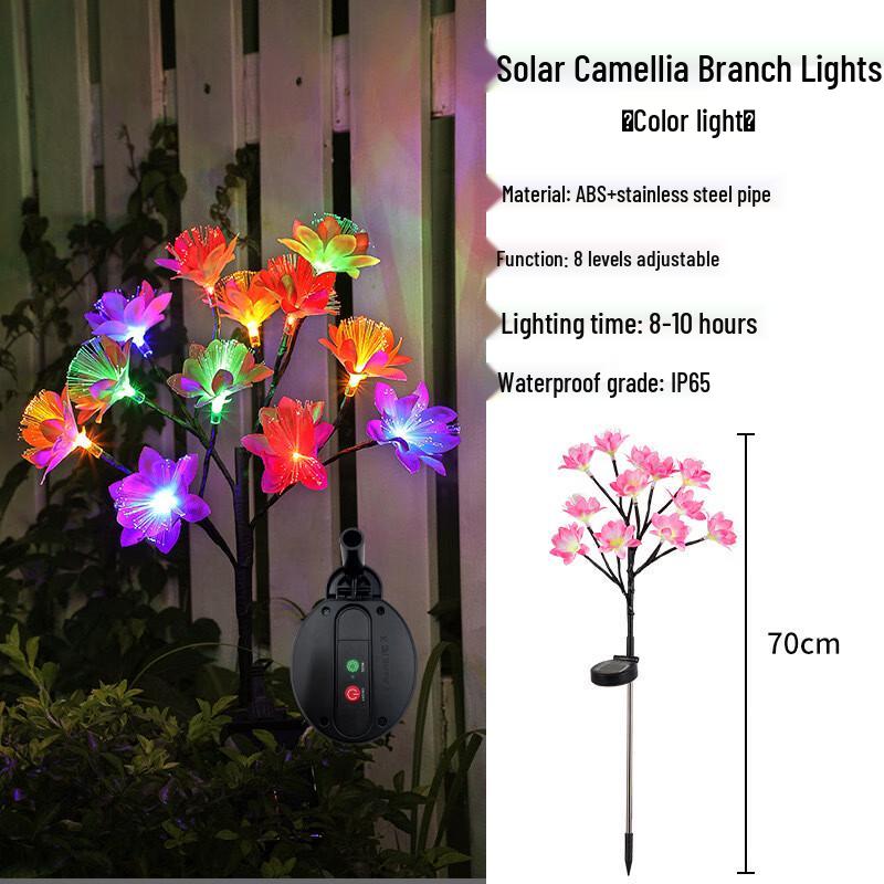 Black Scorpion Solar Camellia Flower Garden Lights