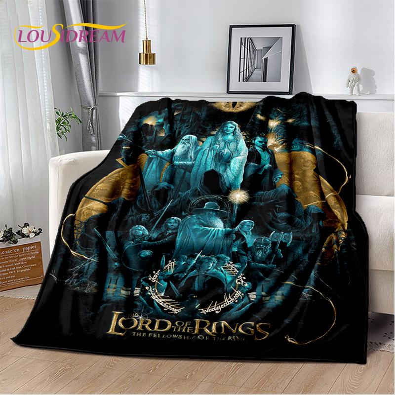 Movie L-Lord of The Rings H-Hobbit Soft Plush Blanket,Flannel Blanket Throw Blanket for Living Room Bedroom Bed Sofa Cover Child
