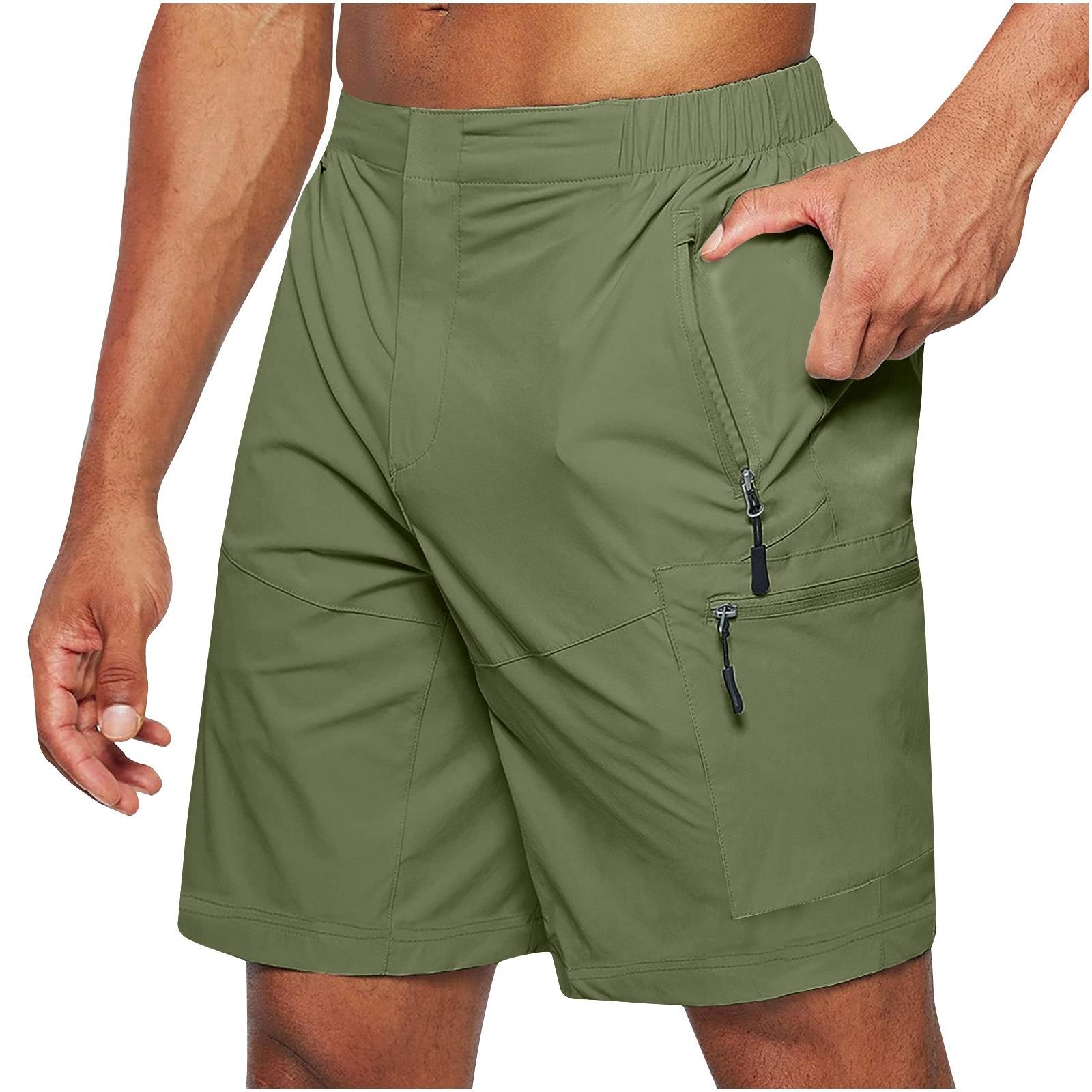 

Mens Quick Dry Lightweight Shorts with Zipper Pockets Elastic Waistband and Adjustable Drawstring for Outdoor Activities XXXL