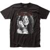 Camiseta Unisex Janis Joplin Sonriendo Con Gafas Camiseta Clásica de Banda Musical Nueva Negra