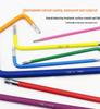Industrial Color Hex Wrench Set: Chrome Vanadium Ball Head, Torx, Phillips, Star, Medium-Long, Foldable, Multi-Purpose.