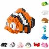 KNEW BUILT Clownfish Whale Seahorse Shark Oceanic Micro Mini Building Block Toy-Puzzle Gift for KidDecorate RoomsEasy Assemble