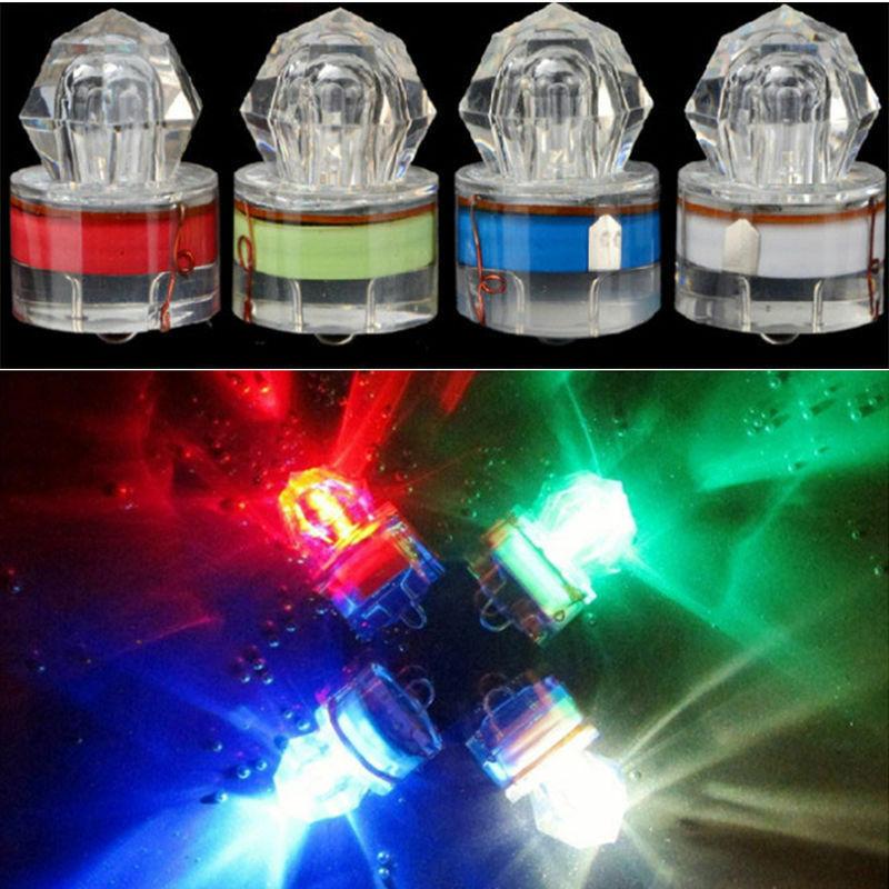 5PCS LED Fishing Lamp Underwater Diamond Shape Flash Light Attracting Squid Fishing Lure Tackle Fishing Tools