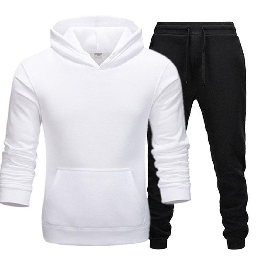 Felpa con cappuccio da uomo stile europeo e americano Set di abbigliamento sportivo due pezzi per la primavera/autunno