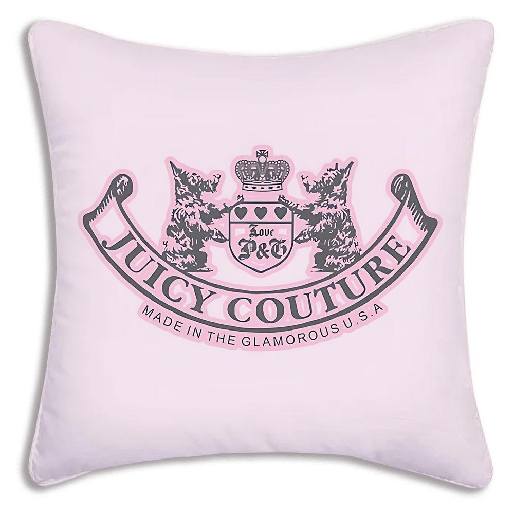 Fashion J-Juicys Pink C-Couture Pillow Covers Cartoon Sofa Decorative Home Double-sided Printing Short Plush Cute Cushion Cover