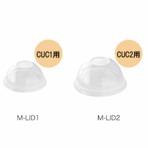 Heads Clear Cup Lids-2 (50 Pieces) Transparent, Diameter 92mm X Height 45mm, M-LID2, Pack of 50