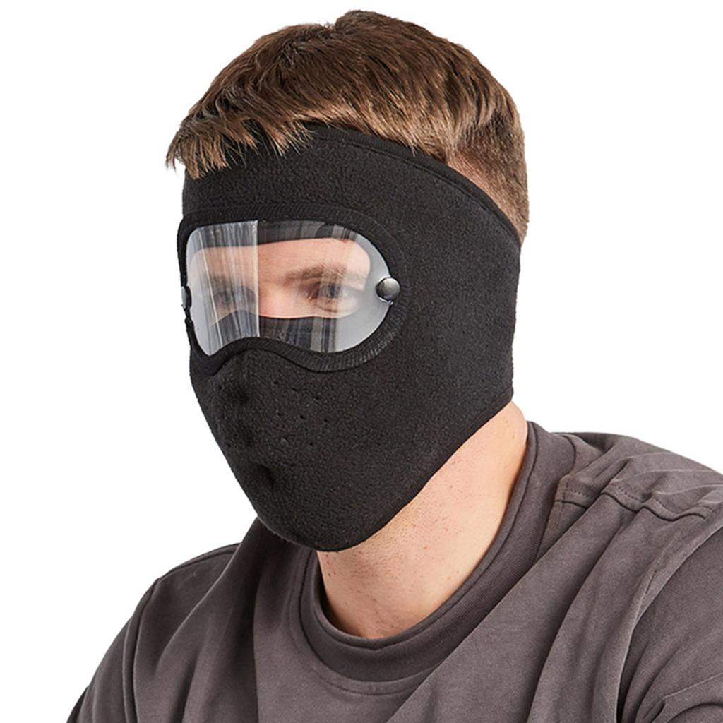 Unisex Winter Outdoor Cycling Mask Full Face Protection with Anti-Fog Goggles Suitable for Skiing Outdoor Activities Windproof