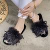 Fashion Women Slippers Warm Slides Casual Flat Low Heels Shoes for Women Solid Fur Short Plush Women Shoes Plus Size