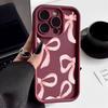 Pink Bow Knot Silicone Phone Case For iPhone 15 14 13 12 11 16 Pro Max 7 8 Plus X XS XR SE 2020 Shockproof Candy Soft Cover