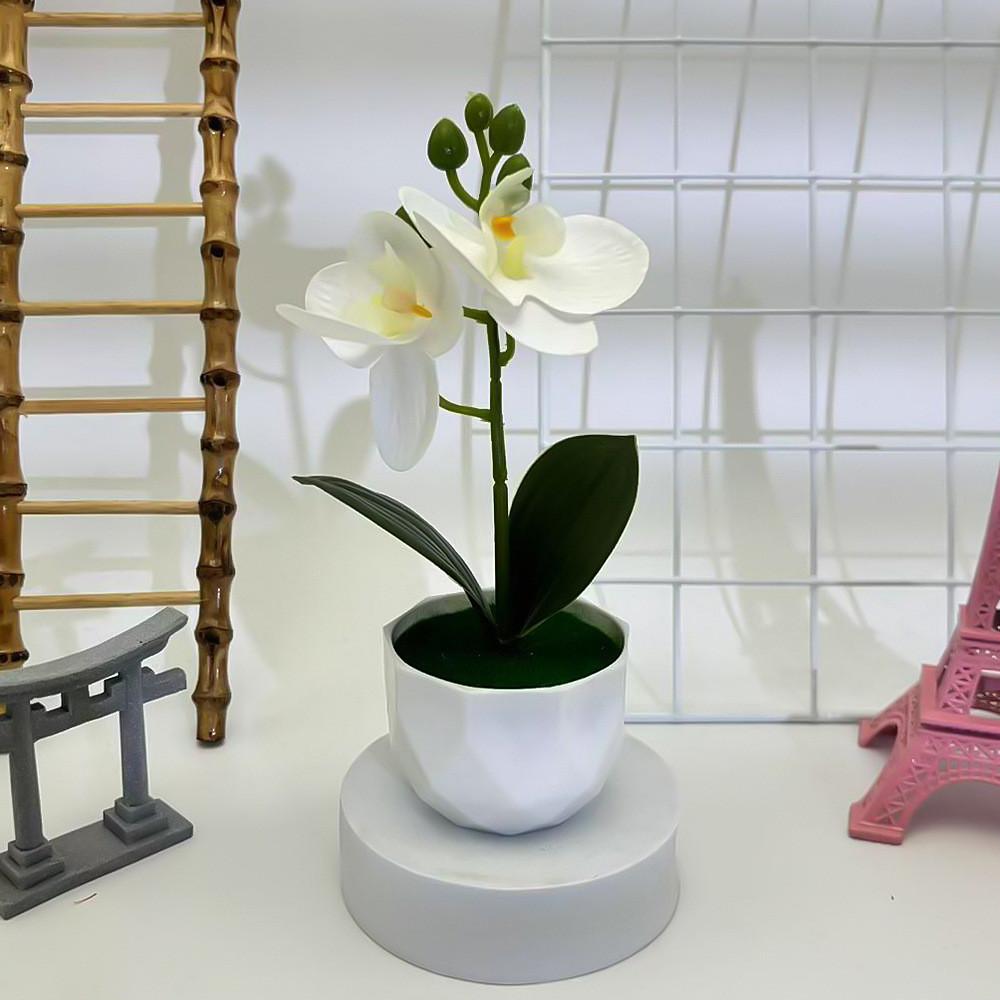 Phalaenopsis Artificial Pot Flower Bonsai For Event Decoration Prop And Home