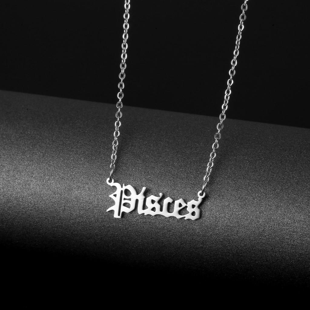 Personalized English Word Necklace Women's Initial Choker Fashion Jewelry Gift