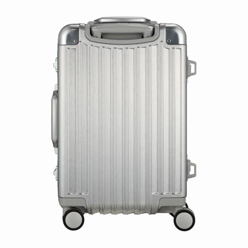 [Sifre] TRIDENT TRI1030 Hard Suitcase, Aluminum-Look, 33L, 3.8kg, Silver, Made In Japan with a 5-Year Warranty.