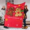 Christmas gingerbread man Theme Printed Blanket - Perfect for Couch, Bed, Travel & Outdoor Use | Machine Washable, Cozy & Durable.