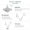 Avle Universe Star Necklace - S925 Sterling Silver with Platinum Plating, All-Match Jewelry for Women (BSN292)