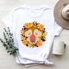 Cartoon Cute Hamster Cartoon Cute Hamster Baby Round Neck Big Size Round Neck Black T-shirt Woman Tops