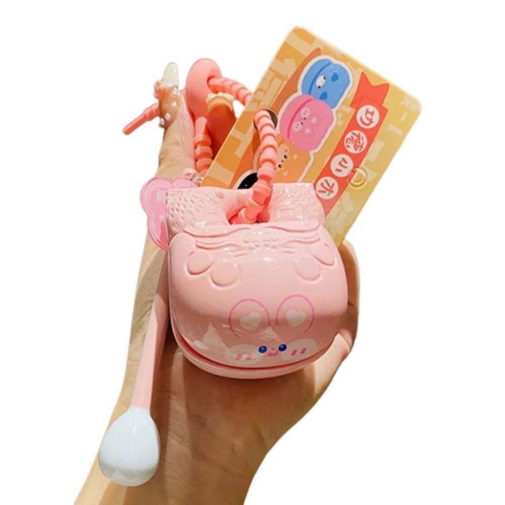 Wooden Fish Wooden Fish Pendant Percussion Animal Rabbit Key Chain  Beginners розовый