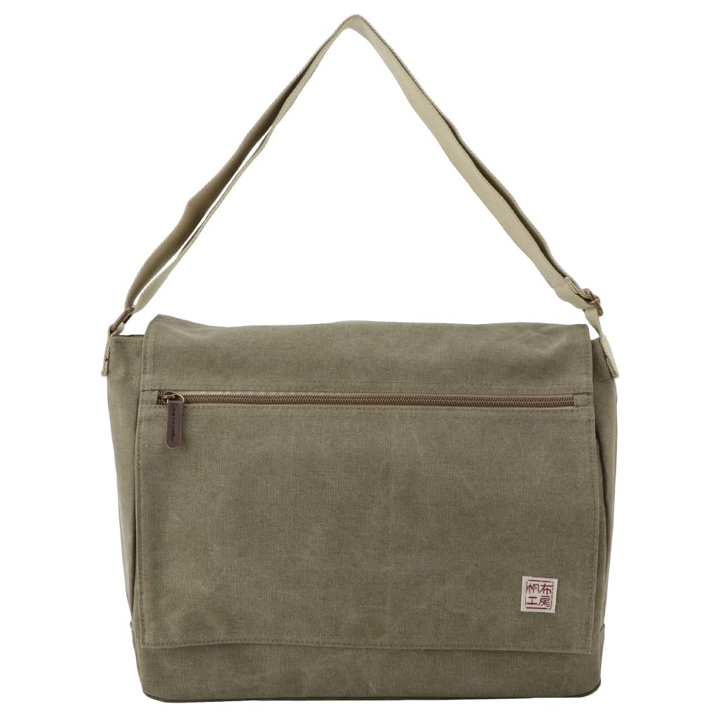 

Hanpu Kobo Shoulder Bag bag for men and 3X81 Khaki [Shoulder women, canvas, crossbody, A4, B4, canvas]