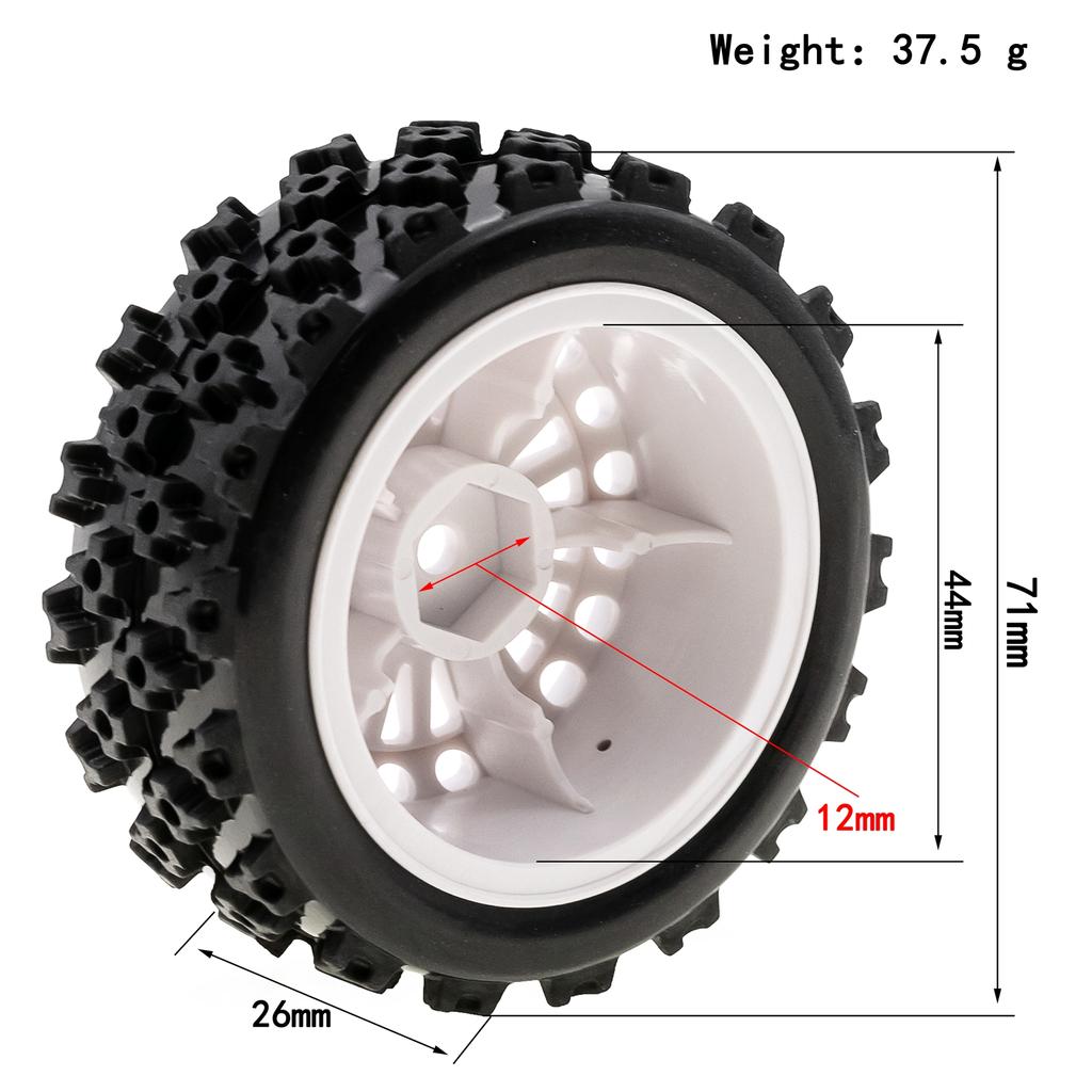Dálkové ovládání terénní pneumatiky 71*26mm 4ks Náhrada za TAMIYA TT02 XV01 HSP 94123 HPI