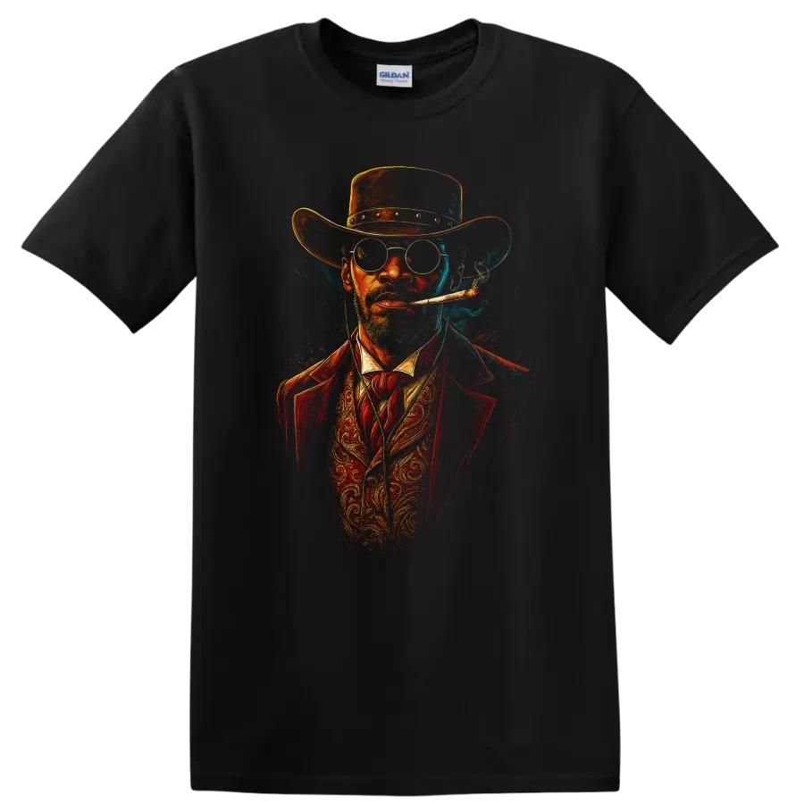 T-shirt Ritratto Django Unchained Maglietta Grafica Film Western