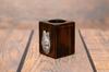 Briard, Berger De Brie I - Wooden Candle Holder with a Dog, a Unique Souvenir After Losing a Dog, a Handicraft from the Art-Dog Brand
