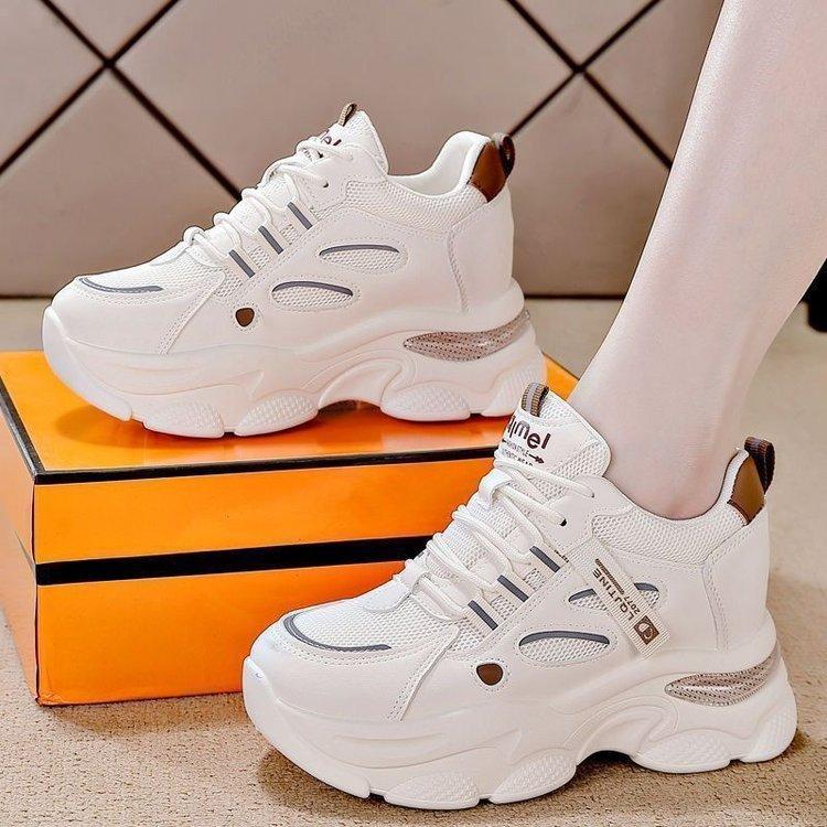 

The height of the popular white shoes increases in women s autumn 2025 new versatile casual small thick-soled muffin sports shoes 40
