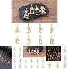 Adjustable Gold Chain Necklace With Hypoallergenic Alphabet Crown Pendant