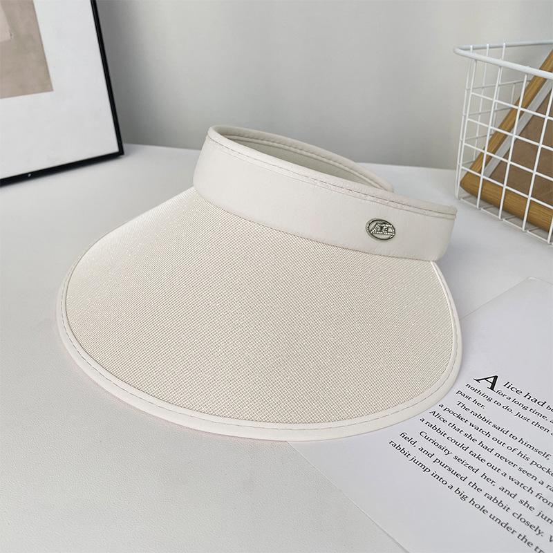 Summer Straw Vinyl Empty Top Sun Hat Women's Outdoor Versatile Big Eaves Bucket Hat Anti-ultraviolet Sunshade Mountaineering Hat