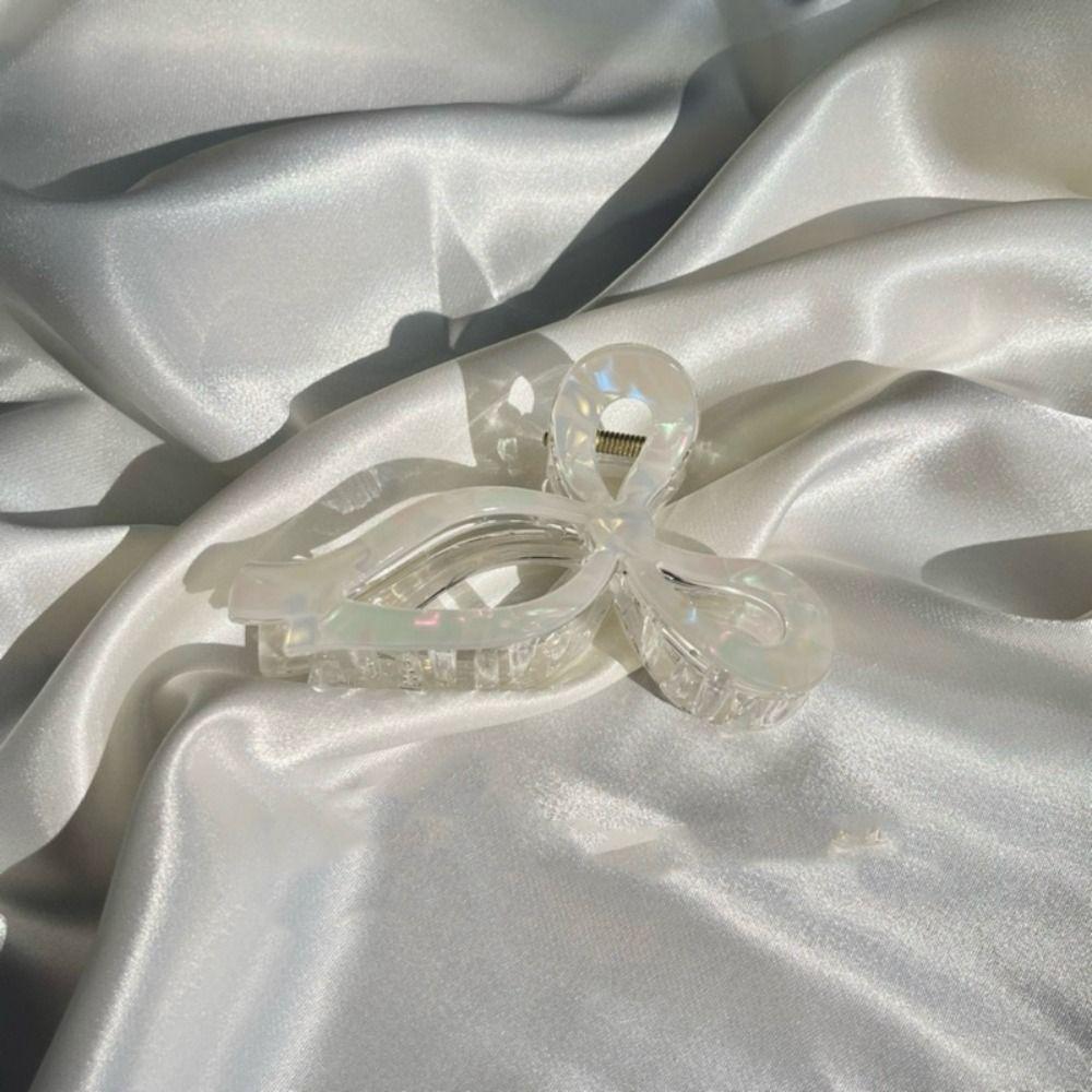 Acetic Acid Acetate Grab Clip Korean Style Large Shark Clip Temperament Bow Hair Claw Party