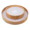Flush Mount Ceiling Light Wood Grain Round 3000K to 6000K Adjustable Ceiling Lights for Hallway