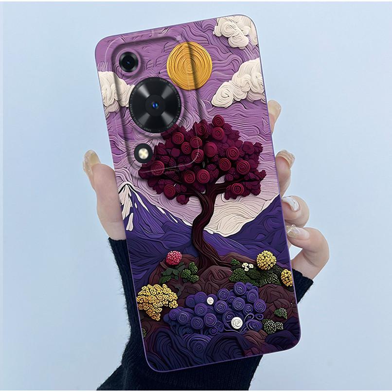 For Huawei Nova Y72 Phone Case Fashion Simplicity Flower Matte Silicone Shell For Huawei Nova Y72S Y63 Y 72 Back Cover Housing
