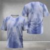Men's Colorful Pattern T-shirt Summer Casual Round Neck Short Sleeve Street T-shirt